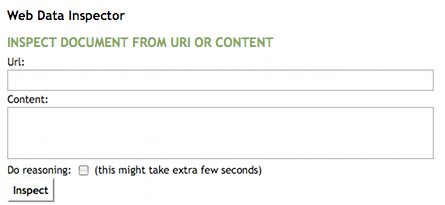 Web data inspector